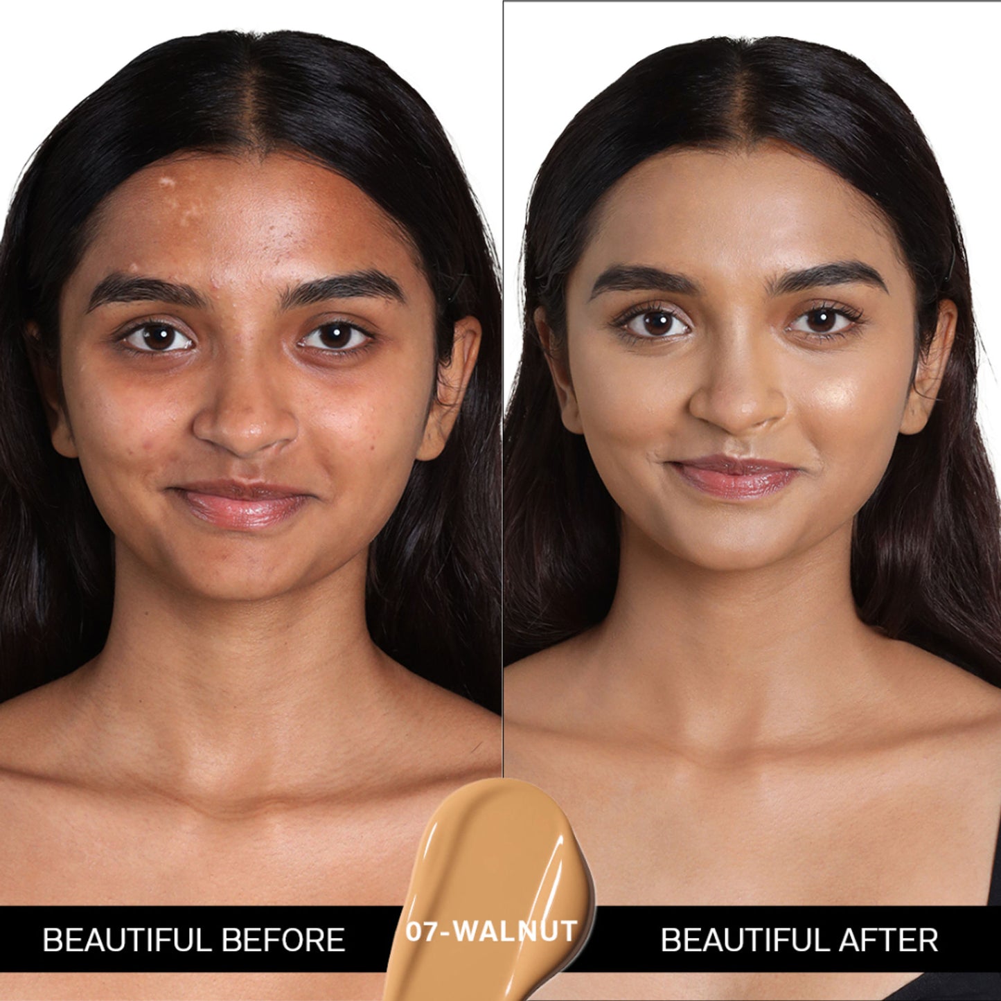FLiCKA Flawless Femme HD Liquid Foundation Dewy Finish Long Lasting Medium High Coverage - Walnut
