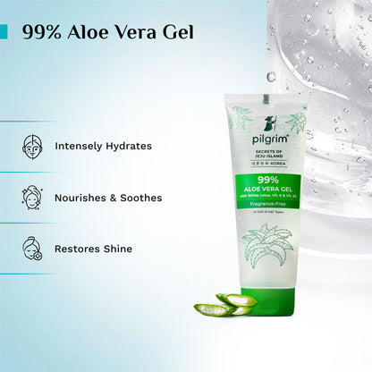 Pilgrim Aloe Vera Gel With Vitamin E For Glowing Skin & Hair