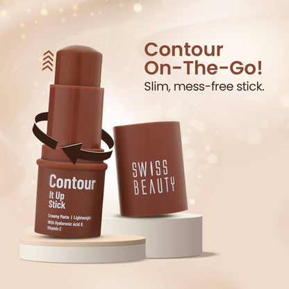 Swiss Beauty Contour It Up Stick - 01 Walnut Brown