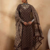 Dhiyona IE Ethnic Motifs Printed Pure Cotton Straight Kurta with Palazzos & Dupatta