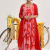 Dhiyona VA Women'sFloral Printed Gotta Patti Anarkali Kurta with Trousers & With Dupatta