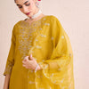 Dhiyona IE Women Ethnic Motifs Embroidered Regular Gotta Patti Kurta with Trousers & With Dupatta