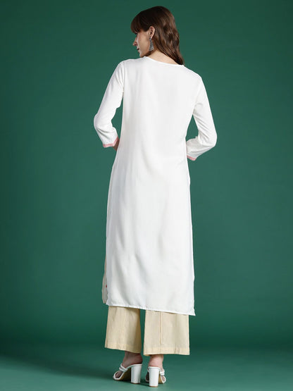 Indyancart IE Embroidered Thread Work Kurta