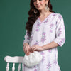 Dhiyona IE Floral Printed Pure Cotton Kurta with Trousers