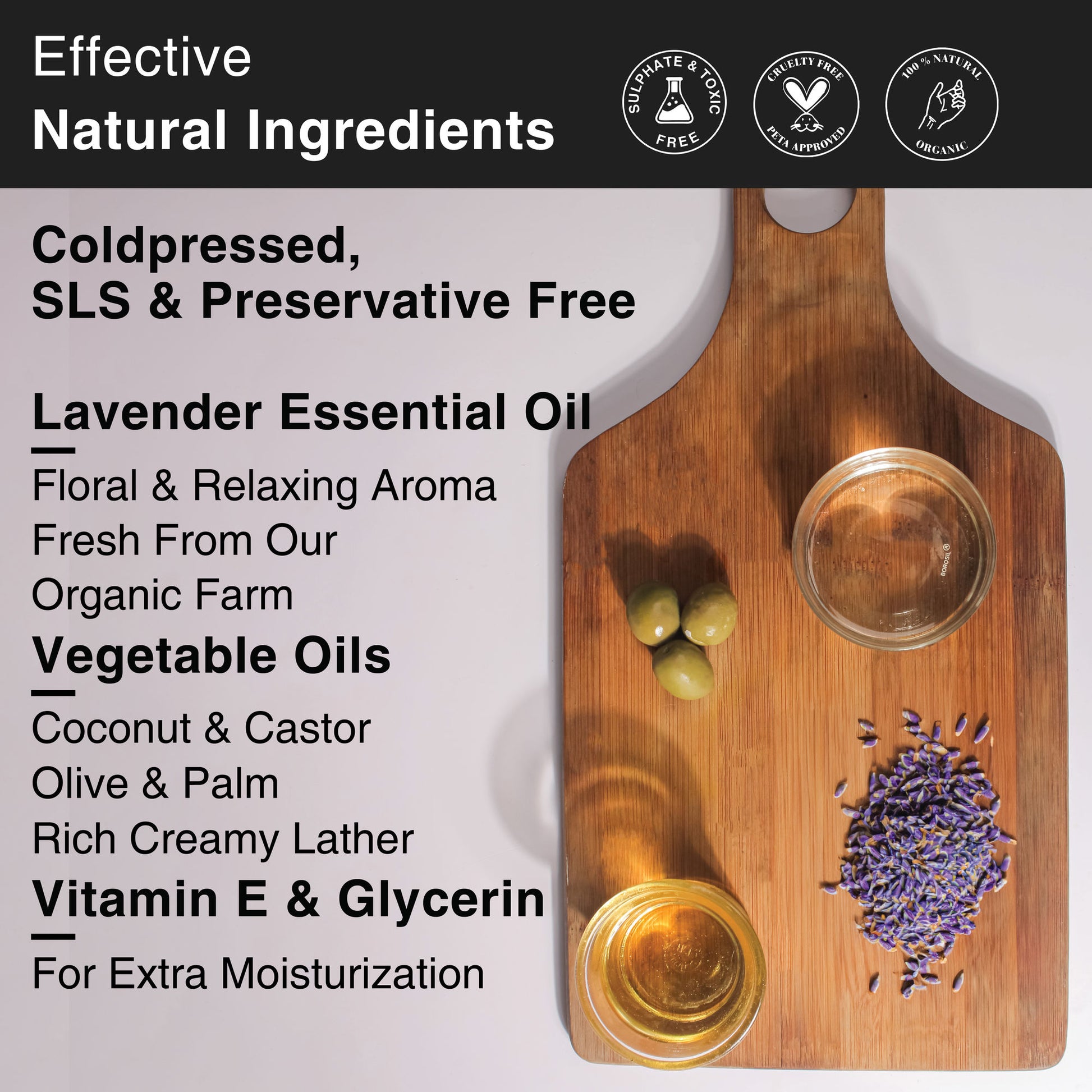 Soulflower Organic Handmade Lavender Bathing Soap For Dry Skin & Body Odor, Moisturise & Hydrate
