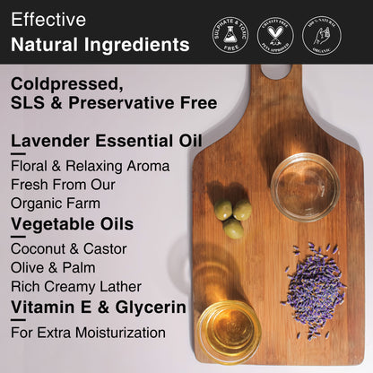 Soulflower Organic Handmade Lavender Bathing Soap For Dry Skin & Body Odor, Moisturise & Hydrate