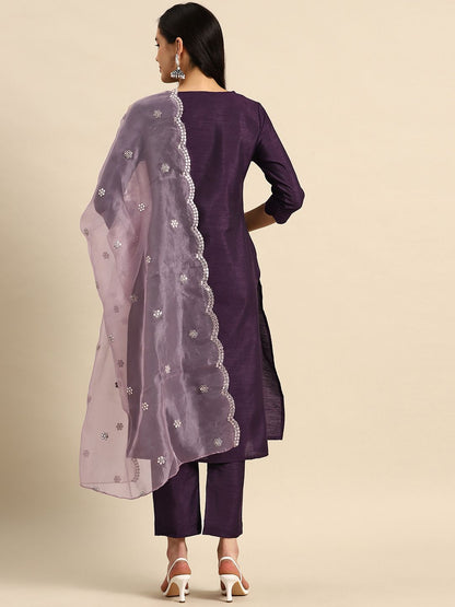 Dhiyona SN Women's Regular Kurta with Trousers & Dupatta
