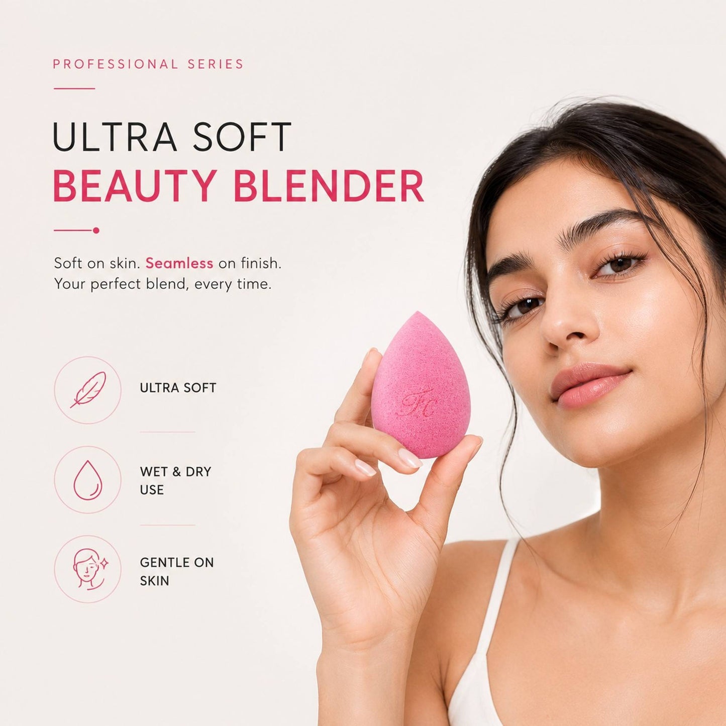 FASHION COLOUR Platinum Beauty Blender - Pink