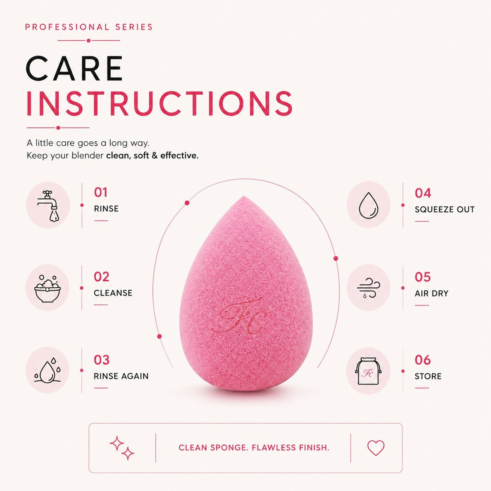 FASHION COLOUR Platinum Beauty Blender - Pink