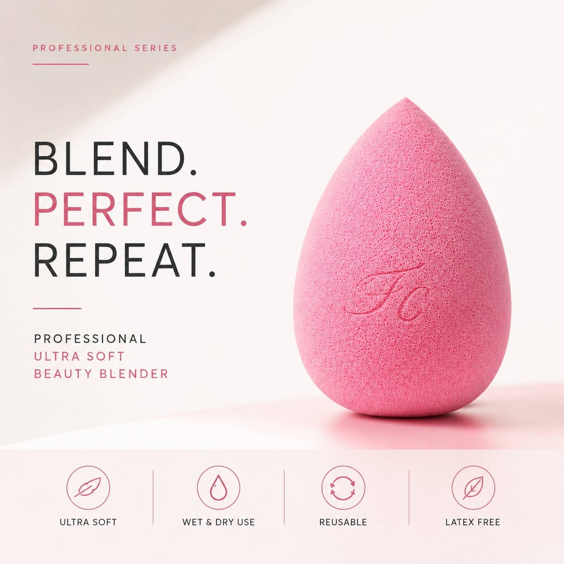 FASHION COLOUR Platinum Beauty Blender - Pink