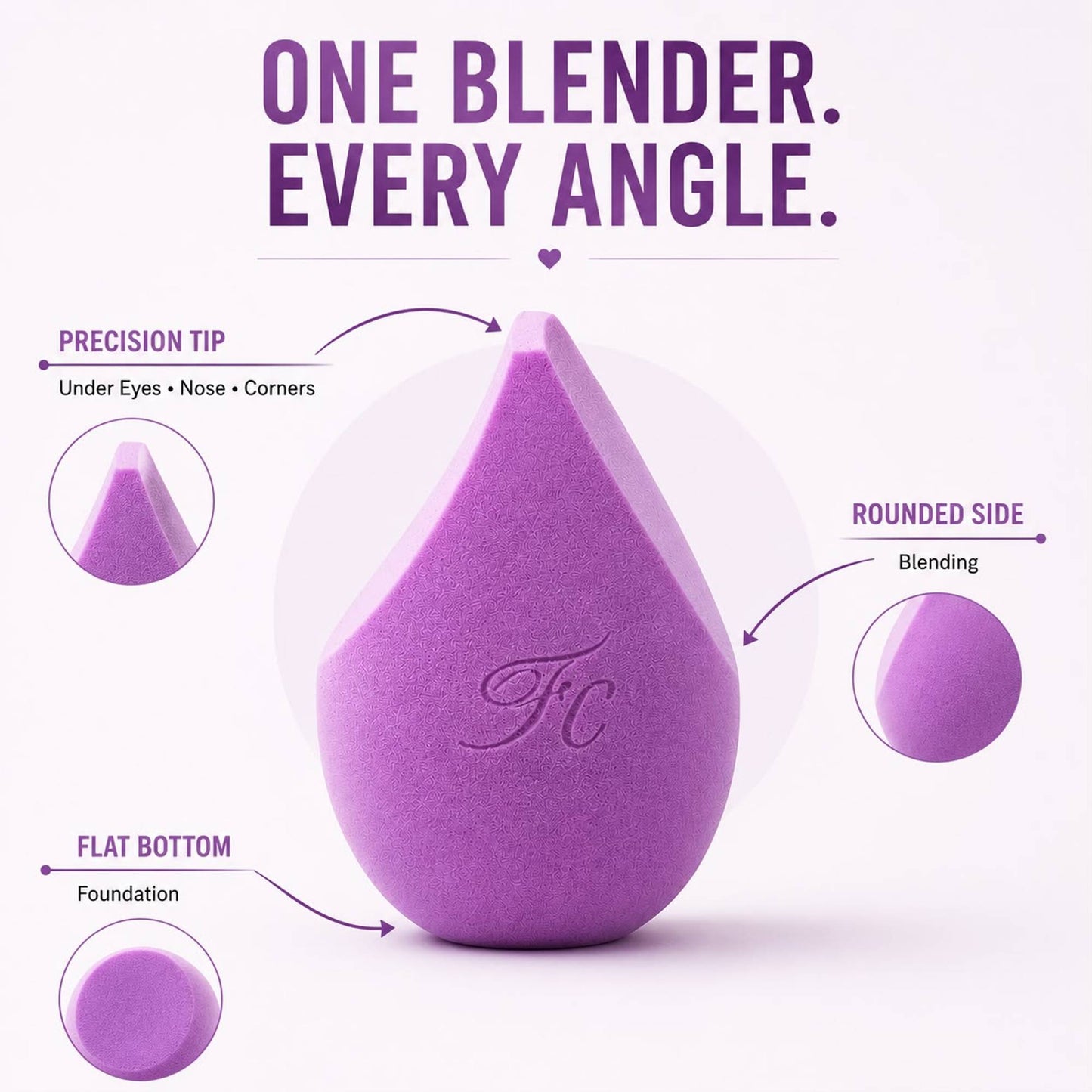 FASHION COLOUR Platinum Beauty Blender - Purple
