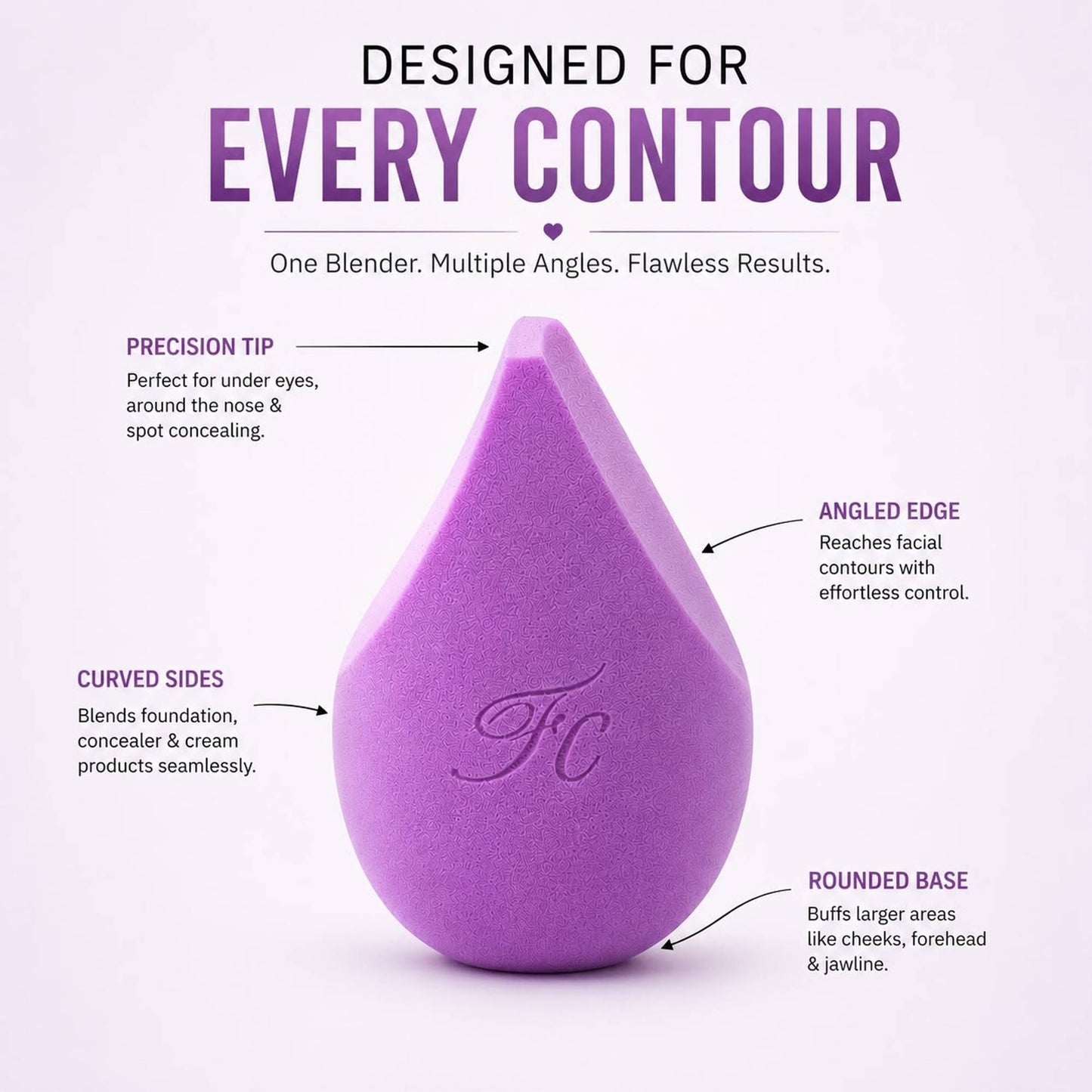 FASHION COLOUR Platinum Beauty Blender - Purple