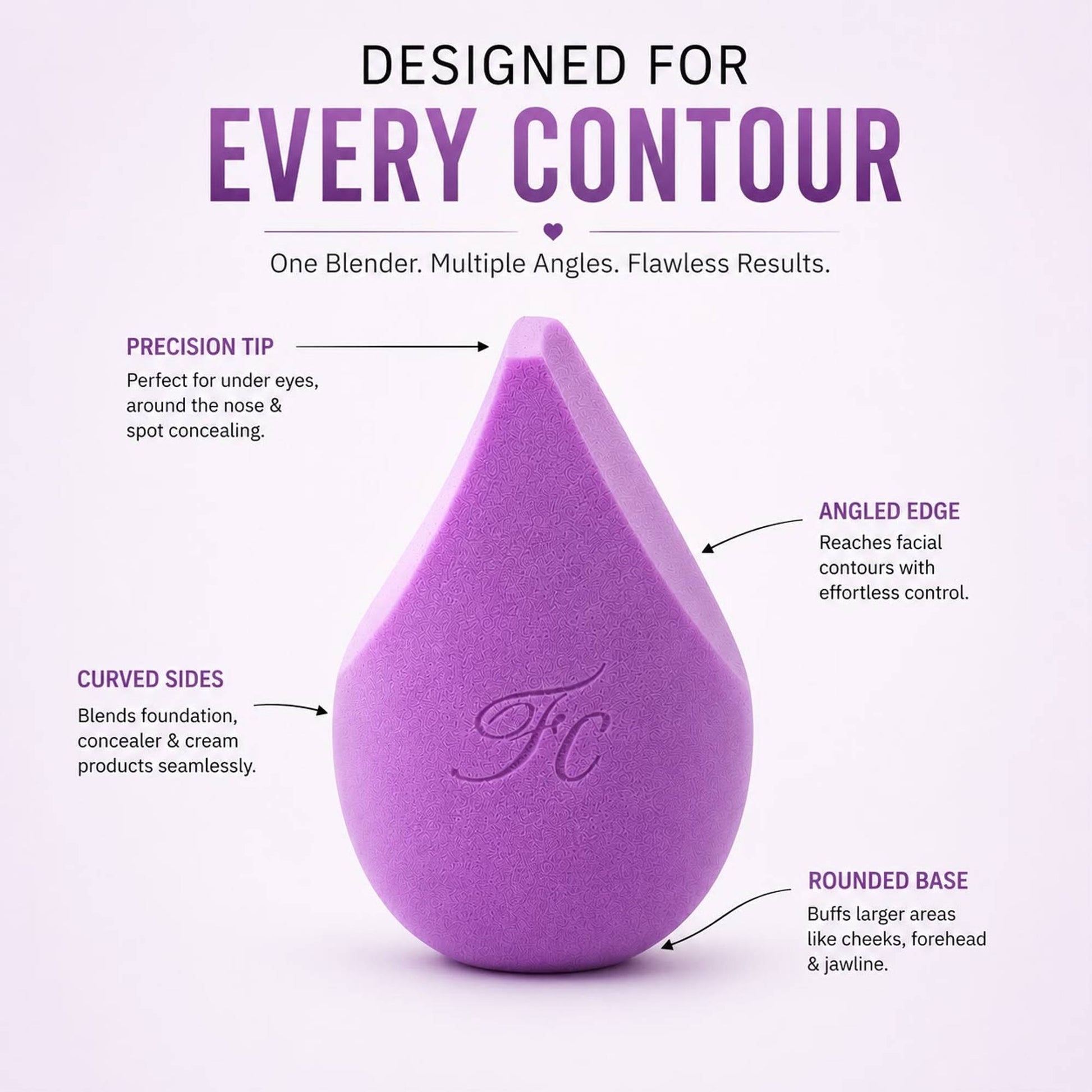 FASHION COLOUR Platinum Beauty Blender - Purple