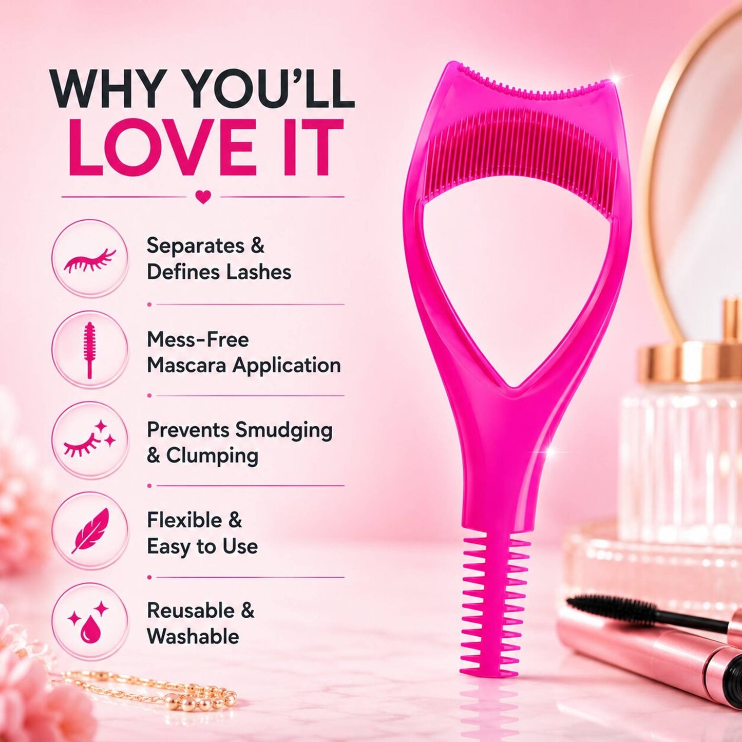 Kayanara Eyelash Guard For Mess-Free Mascara Application & Smudge-Free Eye Makeup Tool
