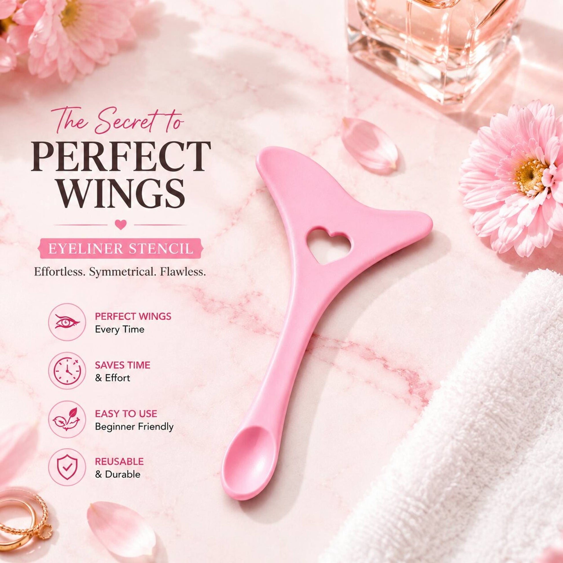Kayanara Eyeliner Stencil Guide For Winged Liner Kajal Mascara & Lip Makeup Tool
