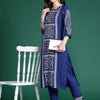 Dhiyona IE Floral Printed Regular Kurta with Trousers