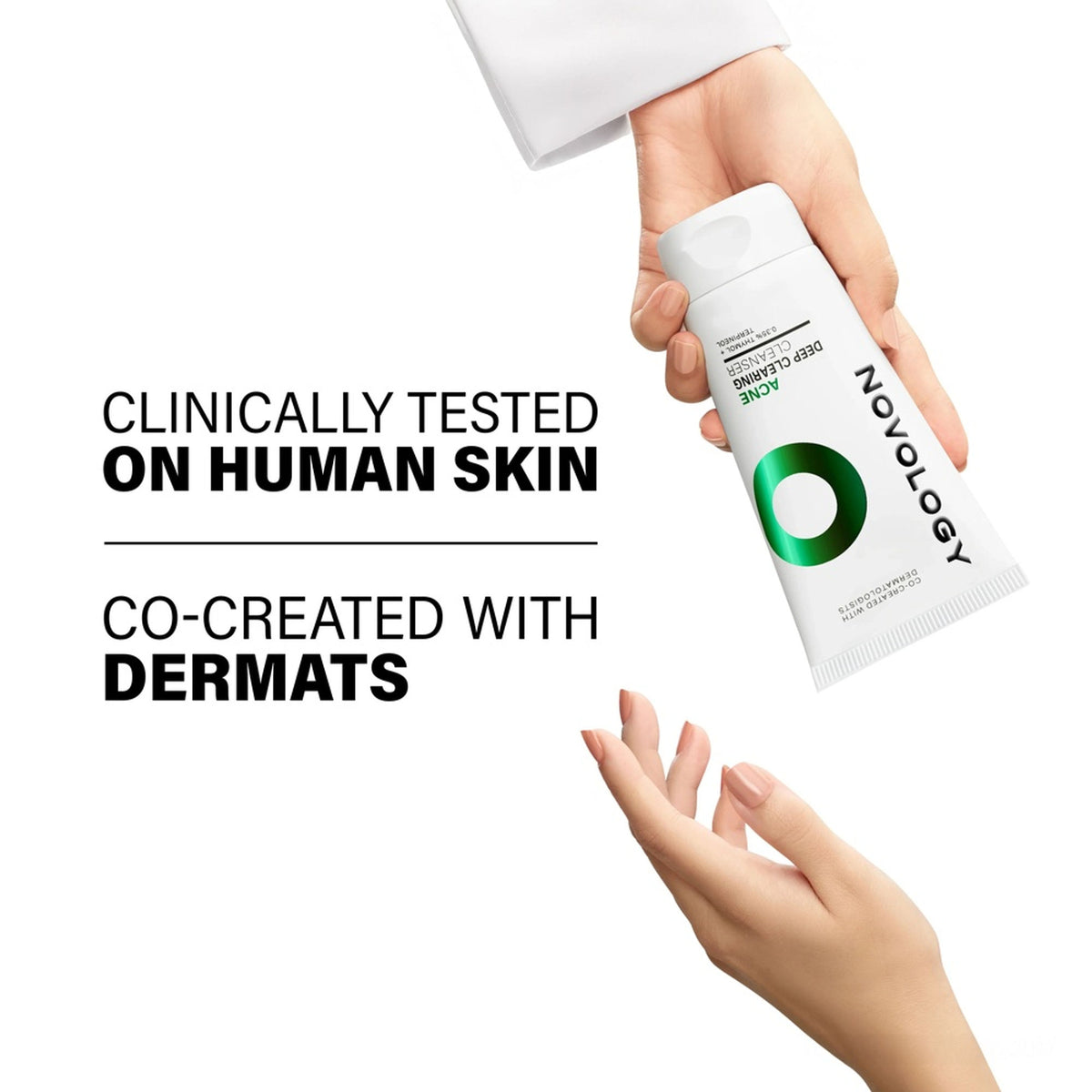 Novology Acne Clearing Foaming Cleanser, Facewash For Pimples, Sensitive Skin, Dermat Tested
