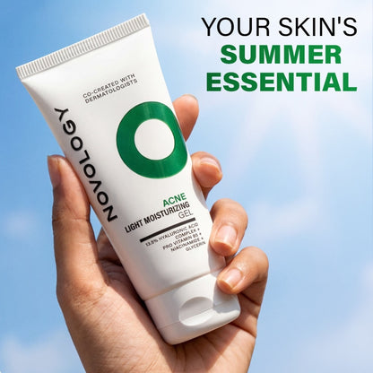 Novology Acne Light Moisturising Gel, Upto 100 Hours of Hydration, Dermat Tested, For Sensitive Skin