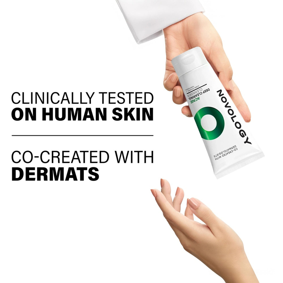 Novology Acne Clearing Foaming Cleanser, Facewash For Pimples, Sensitive Skin, Dermat Tested