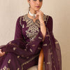 Indyancart IE Ethnic Motifs Embroidered Gotta Patti Work Kurta With Trousers & Dupatta