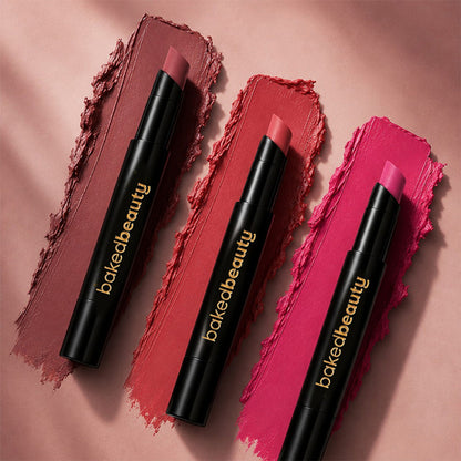 Baked Beauty My Crayon Midnight Kiss Super Matte Lip Cream Crayon Lipsticks - Pack of 3