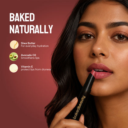 Baked Beauty My Crayon Midnight Kiss Super Matte Lip Cream Crayon Lipsticks - Pack of 3