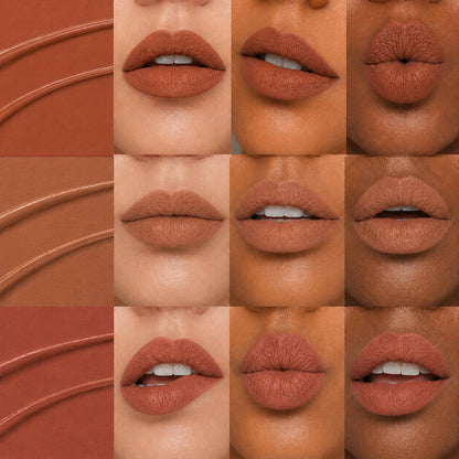 Baked Beauty Liquid Matte Lipstick Brown Palette - Pack Of 9