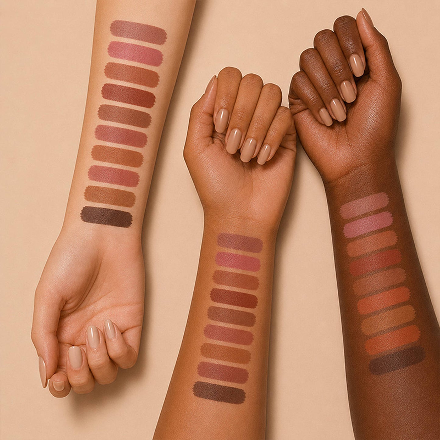 Baked Beauty Liquid Matte Lipstick Brown Palette - Pack Of 9