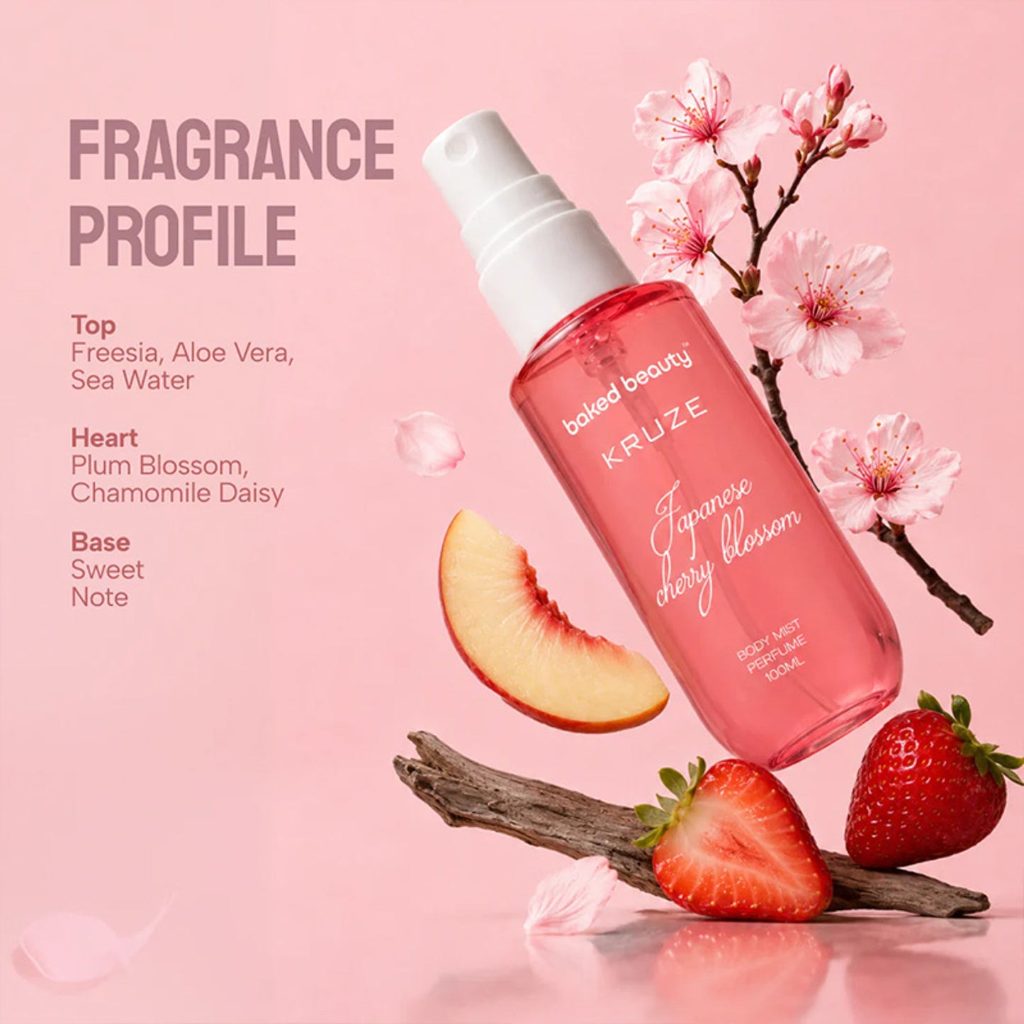 Baked Beauty Kruze Japanese Cherry Blossom Body Mist