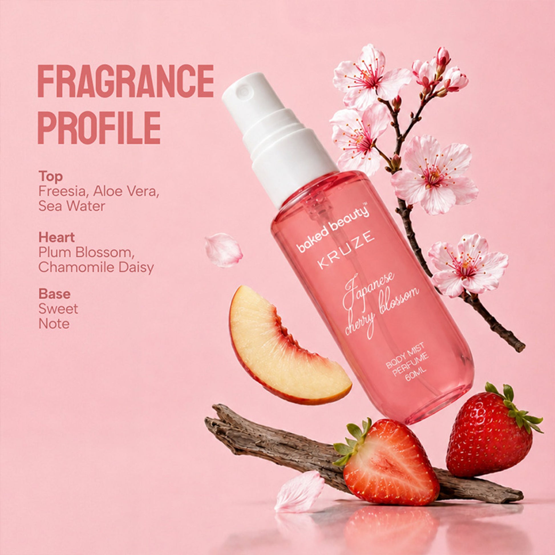 Baked Beauty Kruze Japanese Cherry Blossom Body Mist