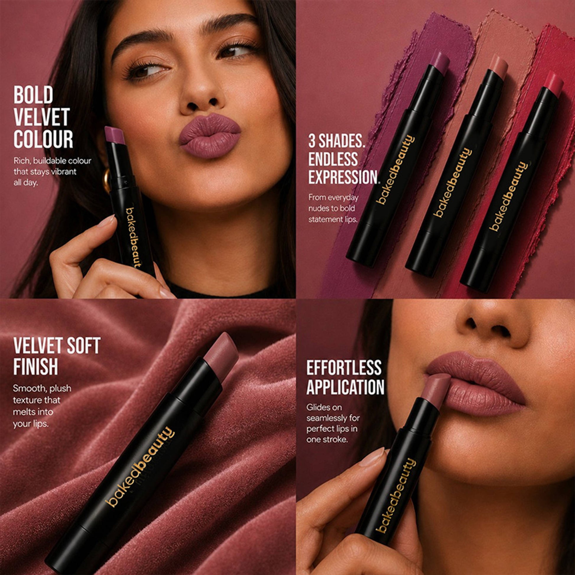 Baked Beauty My Crayon Forget Me Not Lip Cream Lipsticks - Pack Of 3