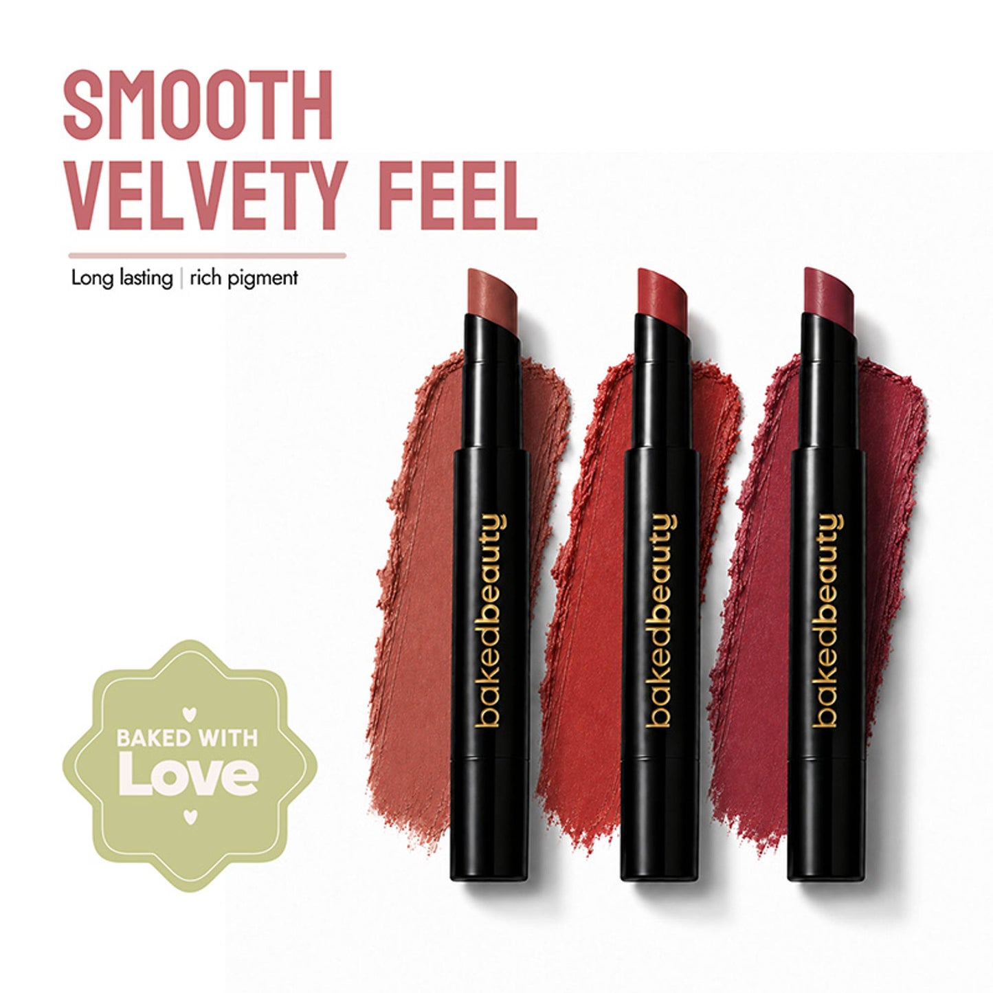 Baked Beauty My Crayon Cutting Chai Matte Lip Cream Lipsticks - Pack Of 3