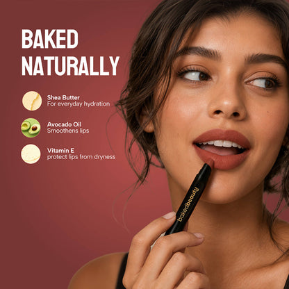 Baked Beauty My Crayon Cutting Chai Matte Lip Cream Lipsticks - Pack Of 3