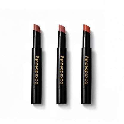 Baked Beauty My Crayon Brownie Bite Matte Lip Cream Lipsticks - Pack Of 3