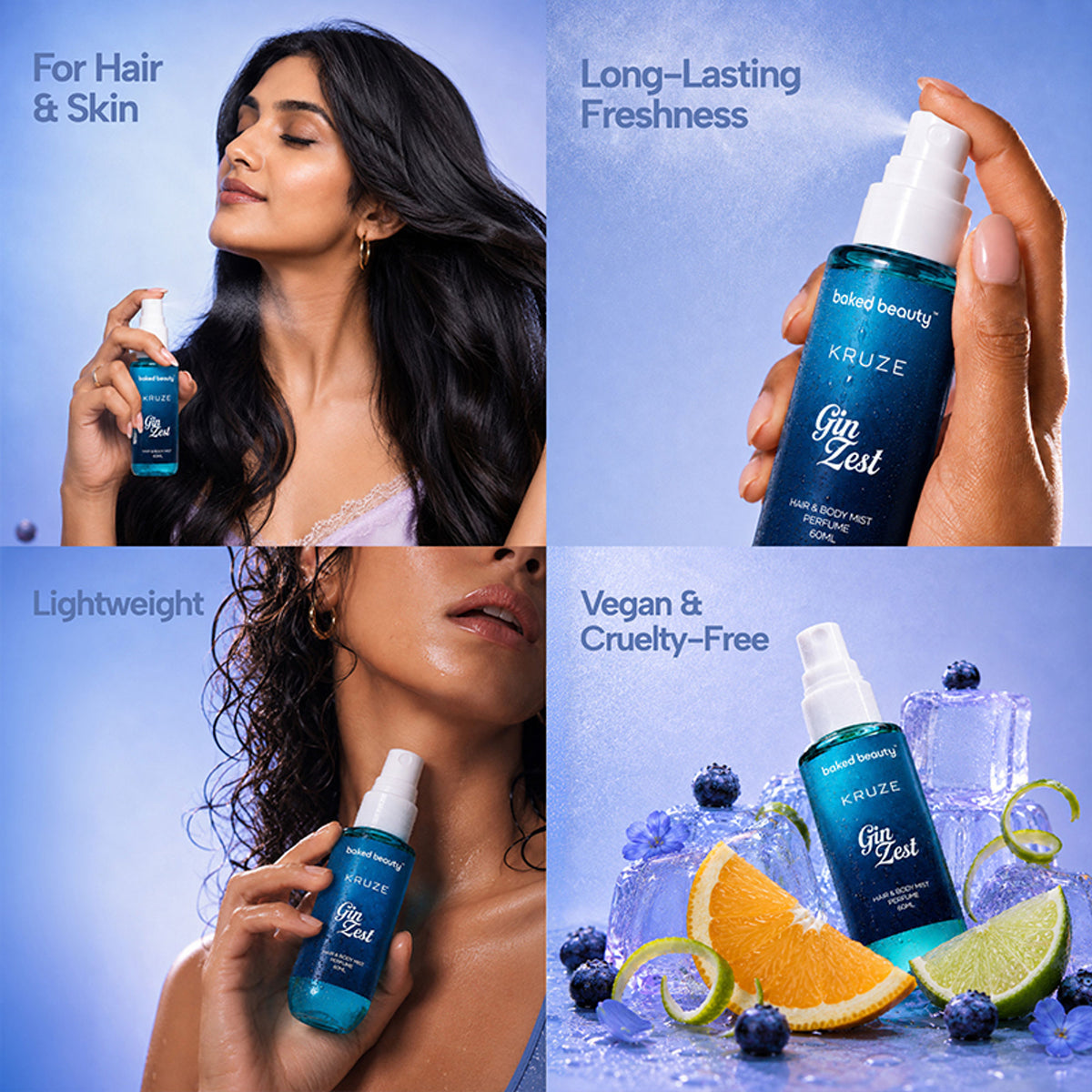 Baked Beauty Kruze Gin Zest Hair And Body Mist