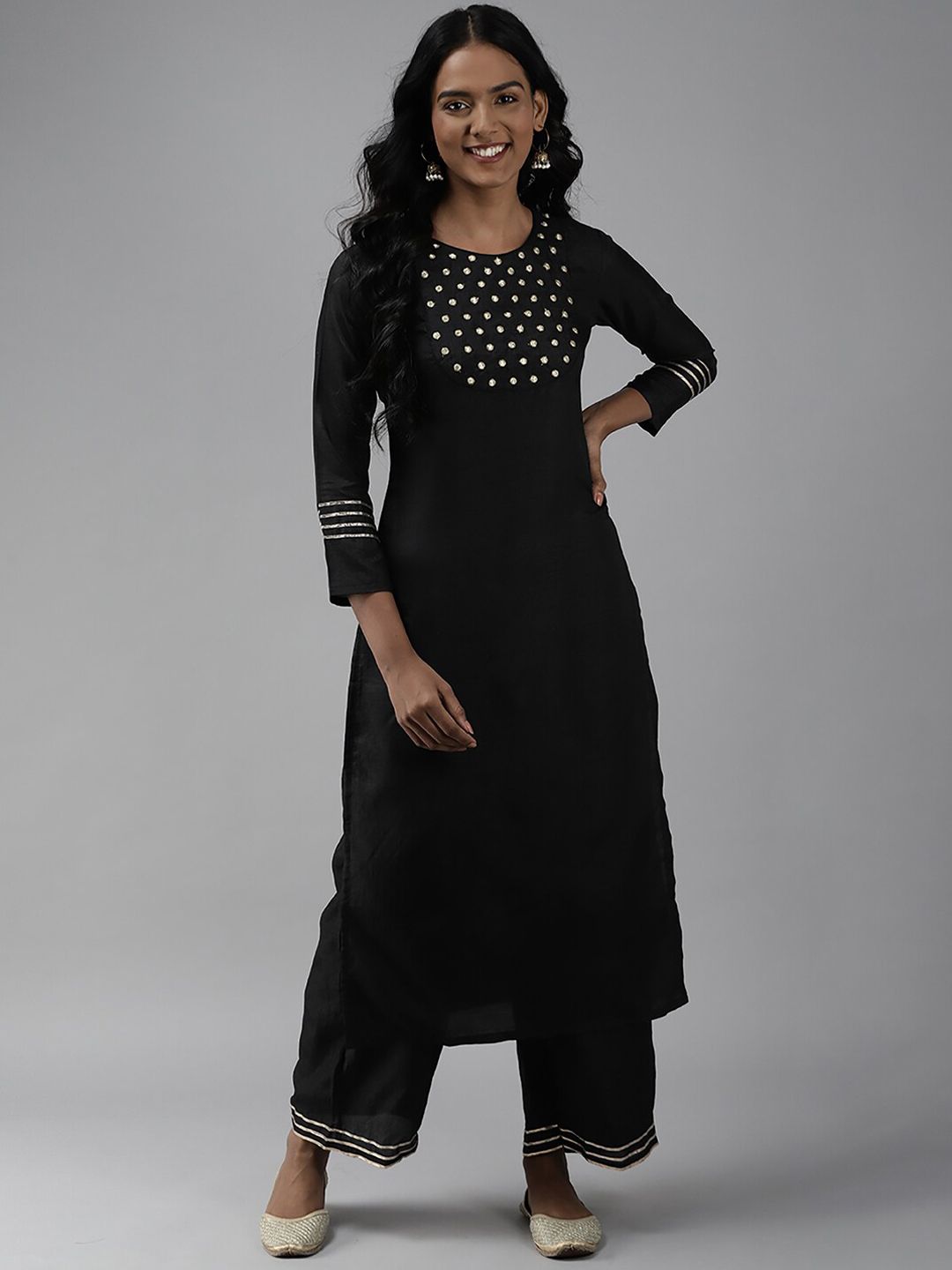 Dhiyona IE Women Yoke Design Kurta with Trousers