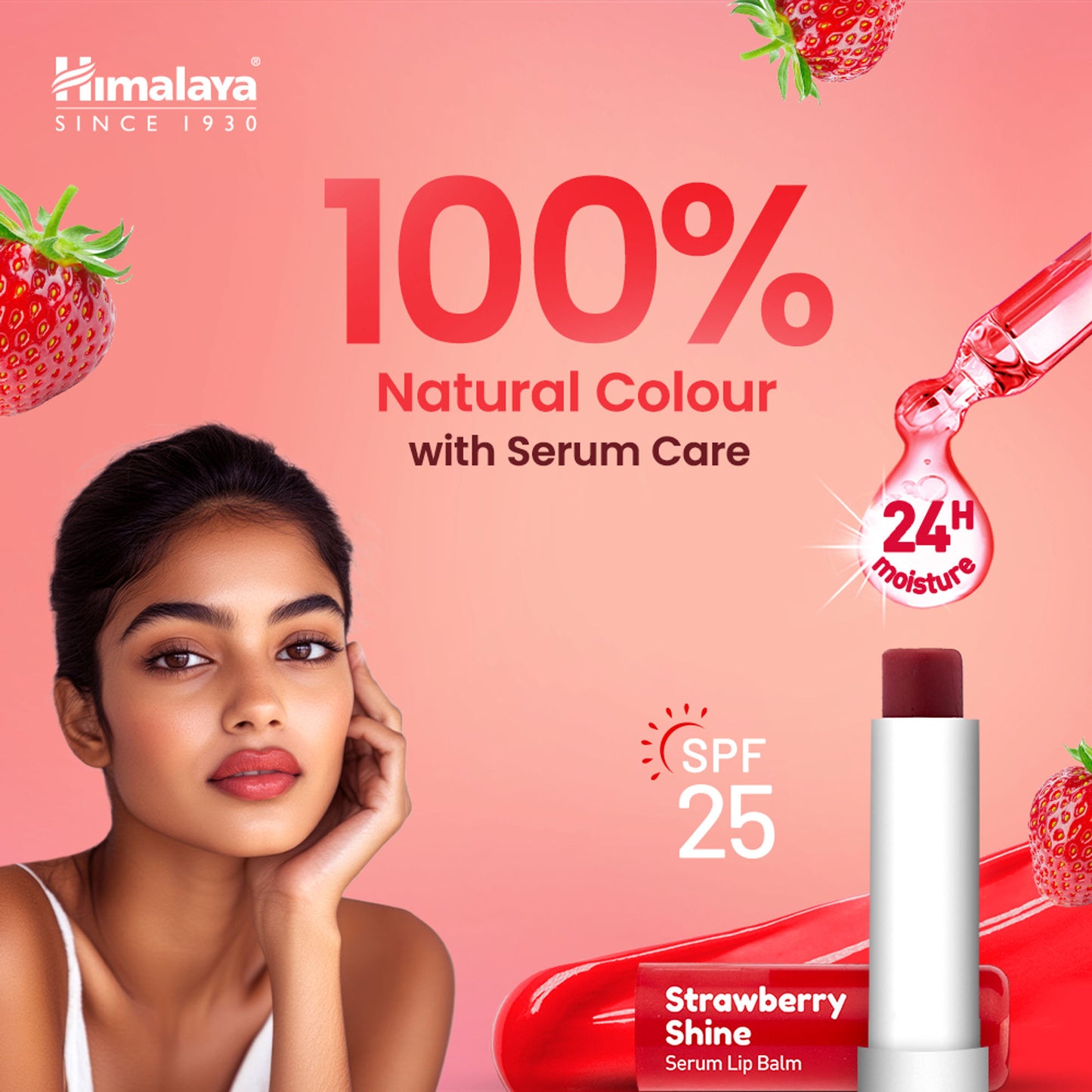 Himalaya Strawberry Shine Serum Lip Balm