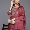 Dhiyona VA Women's Yoke Design Sequinned Kurta with Trousers & With Dupatta