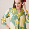 Dhiyona IE Women Floral Printed Cotton Kurta with Trousers