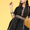 Dhiyona IE Ethnic Motif Embroidered Sequinned Kurta & Trousers With Dupatta & Belt
