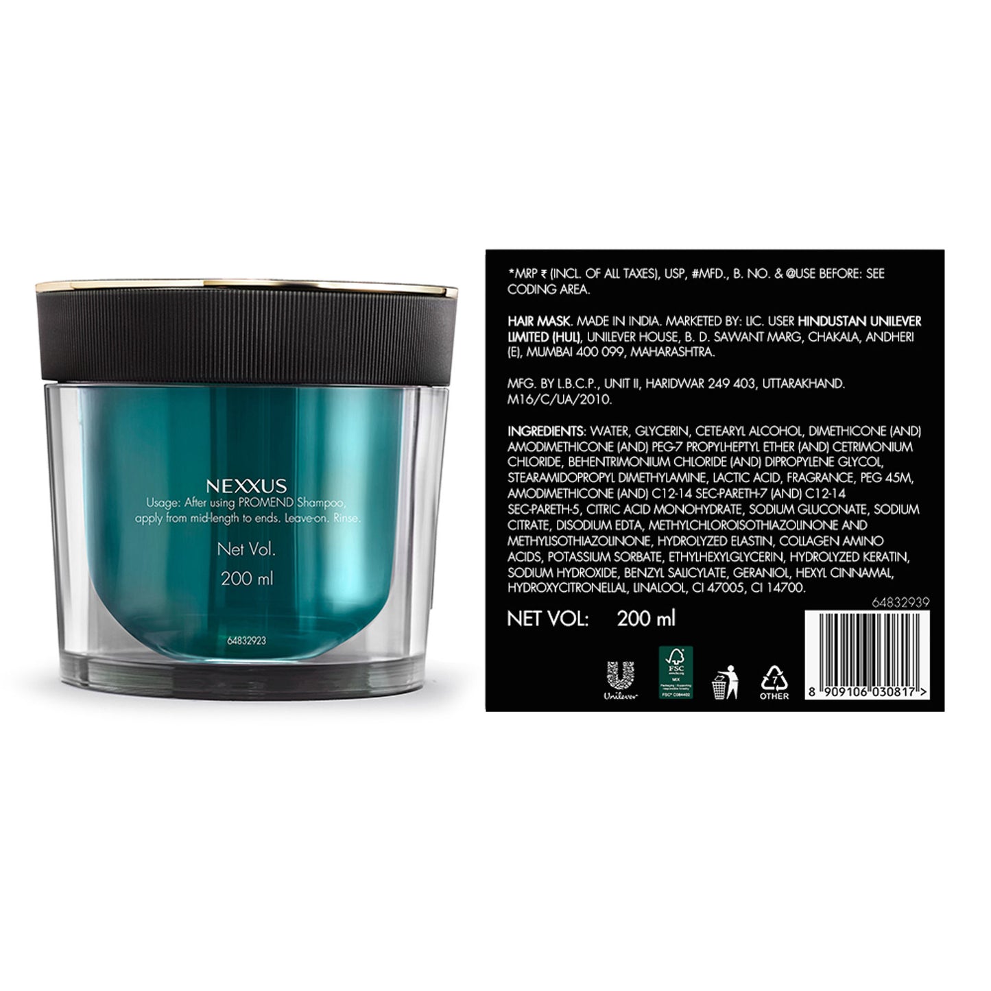 Nexxus Promend Moisture Collagenizing Bond Treatment Mask for Dry Hair 200ml