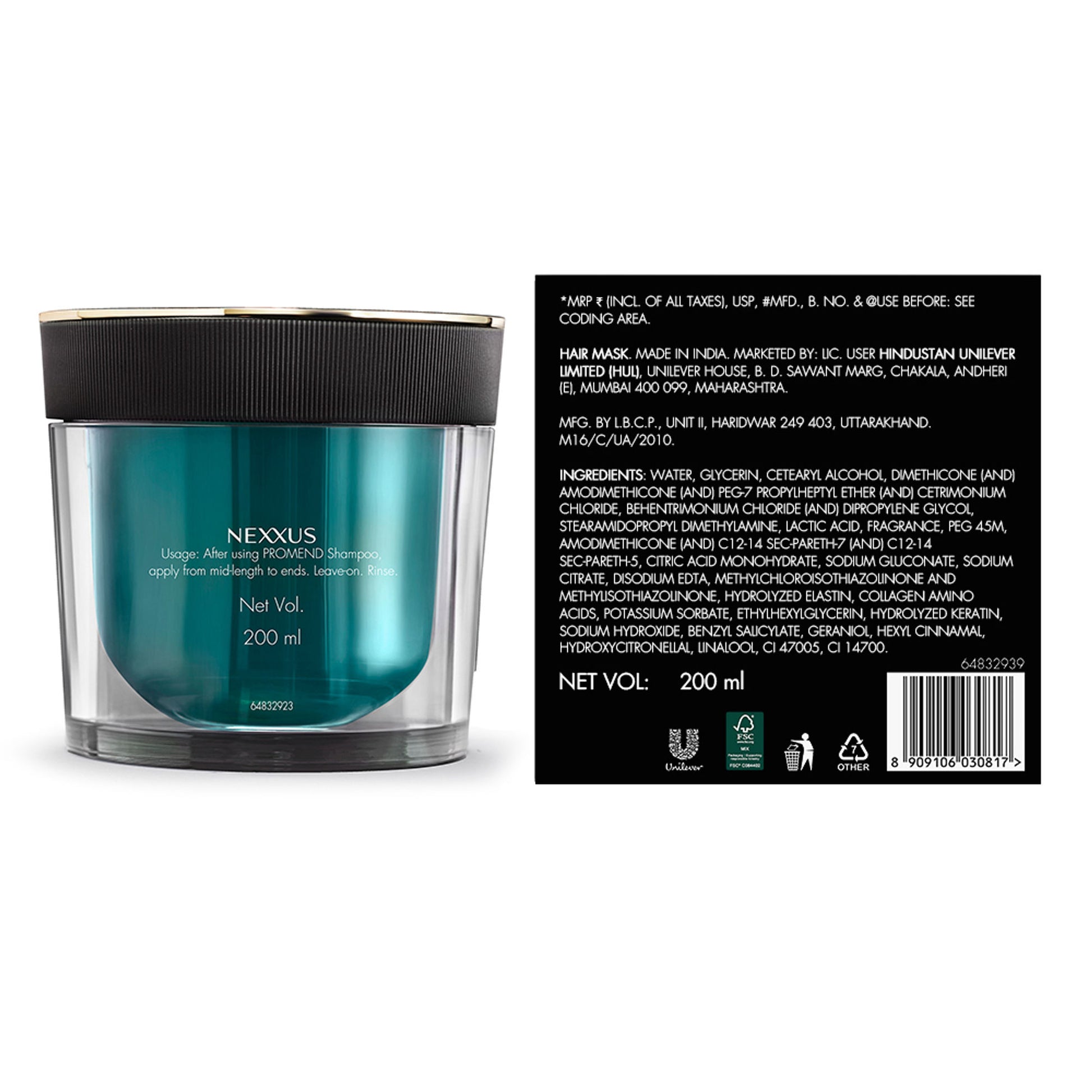 Nexxus Promend Moisture Collagenizing Bond Treatment Mask for Dry Hair 200ml