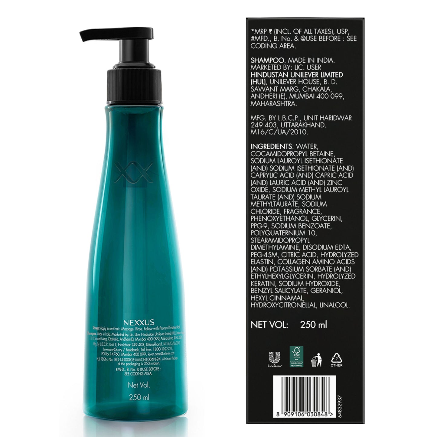 Nexxus Promend Moisture Bond Repair Shampoo for Dry Hair Sulfate-Free Collagen 250ml