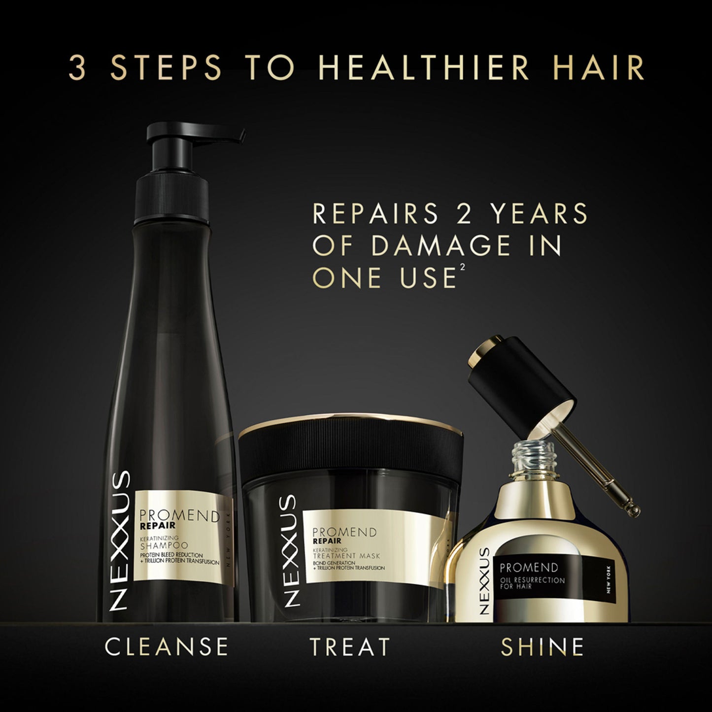 Nexxus Promend Repair Keratinizing Sulfate - Free Deep Bond Repair Shampoo For Very Damaged Hair