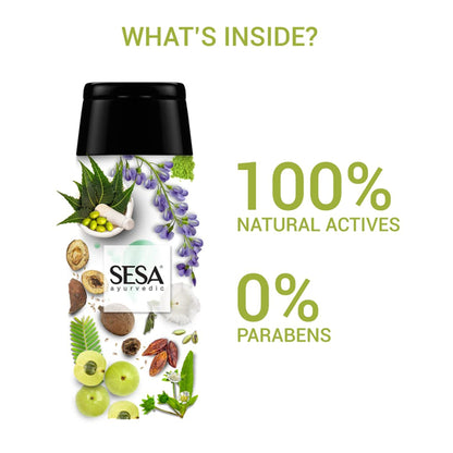 SESA Black Medicinal Shampoo Hairfall Control Anti Dandruff With 15 Herbs For Smooth Shiny Hair