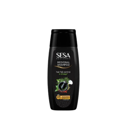 SESA Black Medicinal Shampoo Hairfall Control Anti Dandruff With 15 Herbs For Smooth Shiny Hair