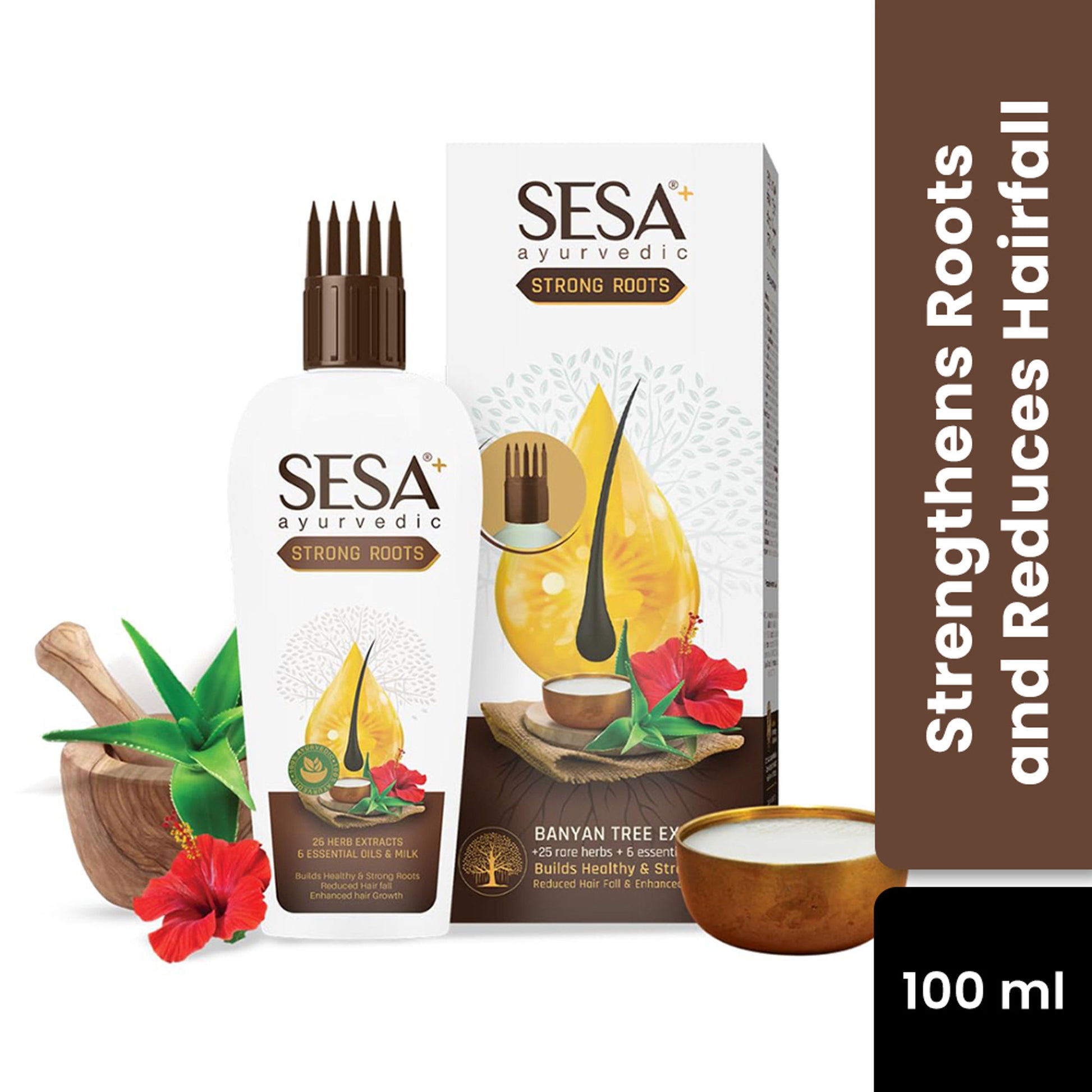 SESA Ayurvedic Strong Roots Hair Oil 100 Ml Hair Strenghtening and Reduces Hairfall