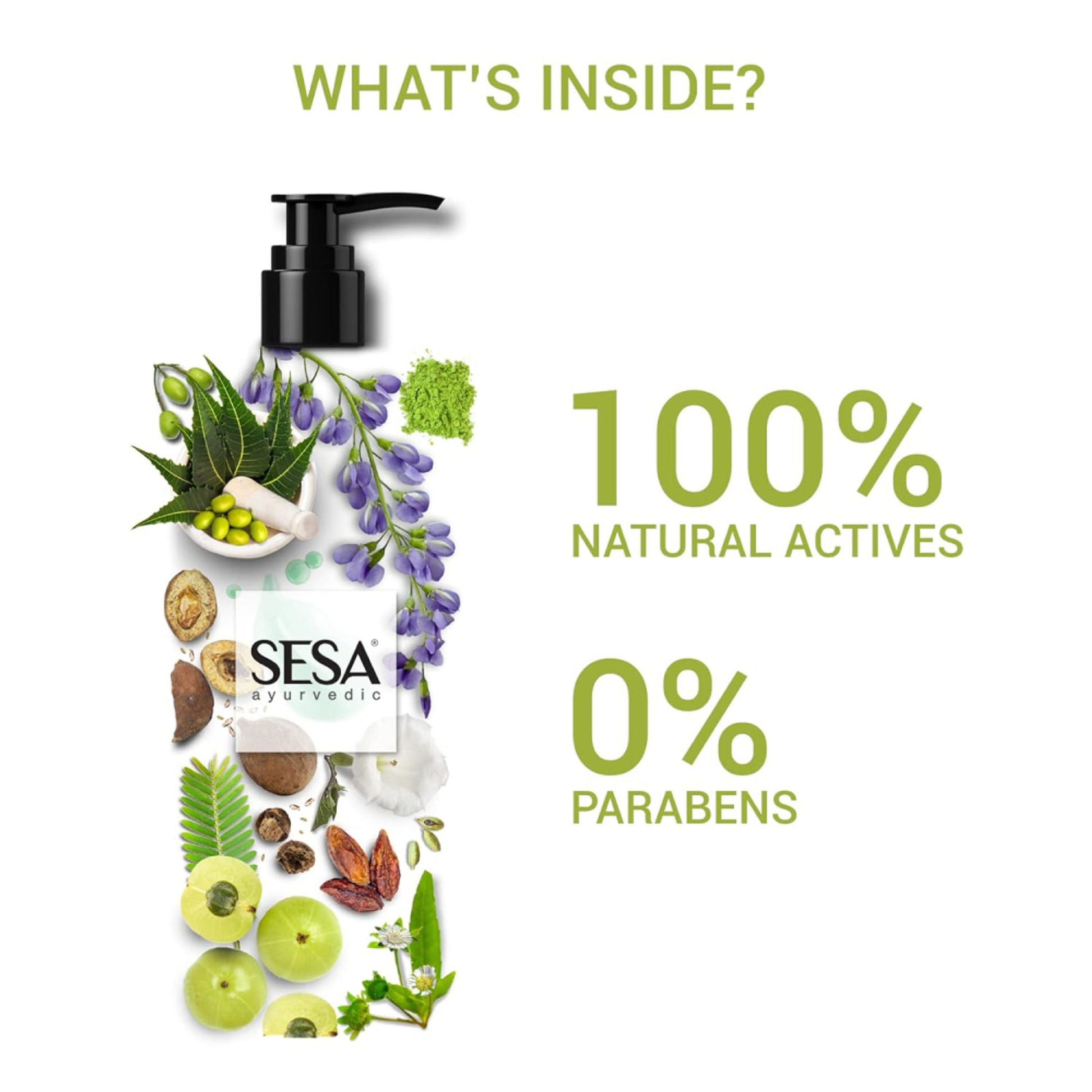 SESA Black Medicinal Shampoo Hairfall Control Anti Dandruff With 15 Herbs For Smooth Shiny Hair