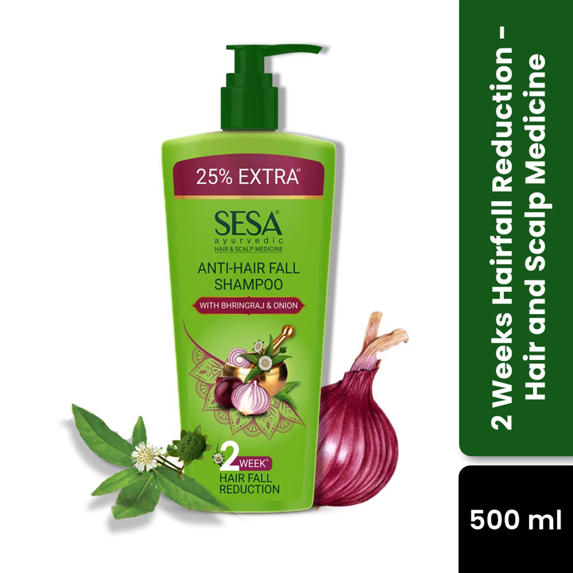 SESA Ayurvedic Anti Hairfall Shampoo Helps Reduces Hairfall With 6 Ayurvedic Herbs - 500ml