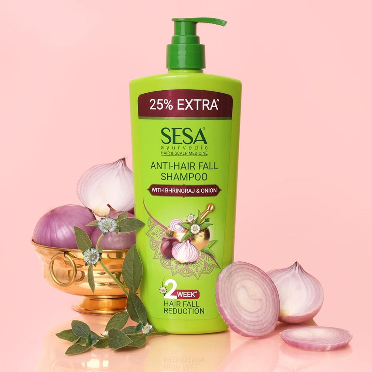 SESA Ayurvedic Anti Hairfall Shampoo Helps Reduces Hairfall With 6 Ayurvedic Herbs - 500ml